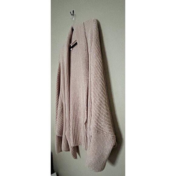 Wishlist Medium Large Chenille Cardigan Sweater Blush Pink Heavyweight Dolman - Picture 5 of 7